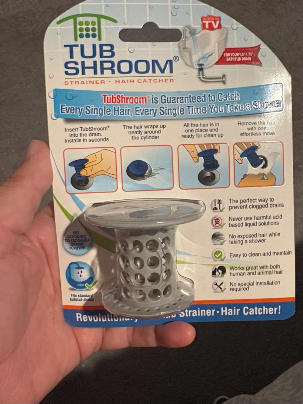 Silver Bath Drain Hair Strainer